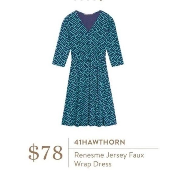41 Hawthorn Renesme Jersey‎ Faux Wrap Dress Medium - Picture 2 of 14